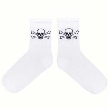 Носки Череп Веселый Роджер белые (1291)