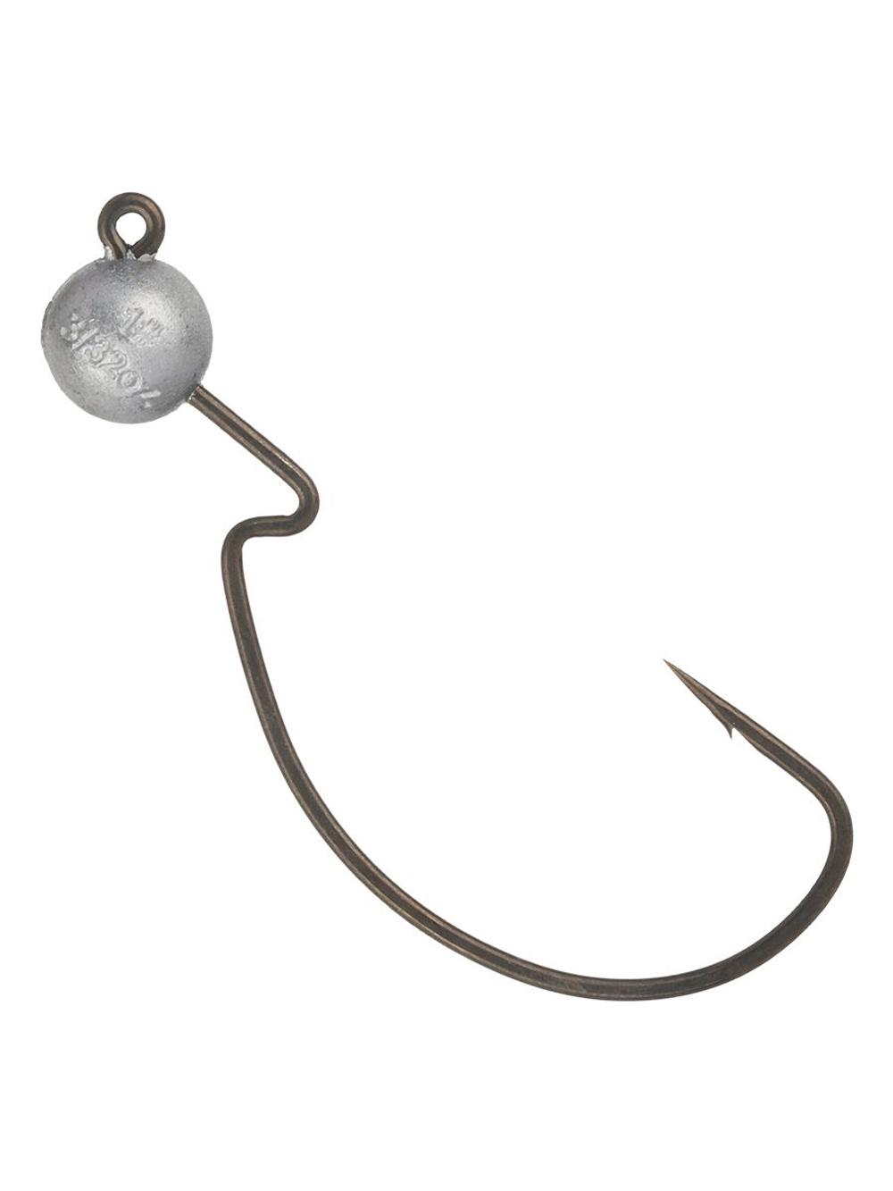 Джиг-головка для рыбалки BKK на офсетном крючке Silent Chaser - 1X - EWG Round Head, размер крючка 2/0, вес 2,65г, 4 шт.