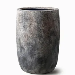 Наполбное кашпо Deep Umber высота 69 см, серая керамика