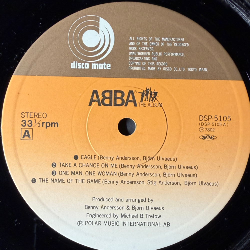 ABBA ‎– The Album (Япония 1977г.)