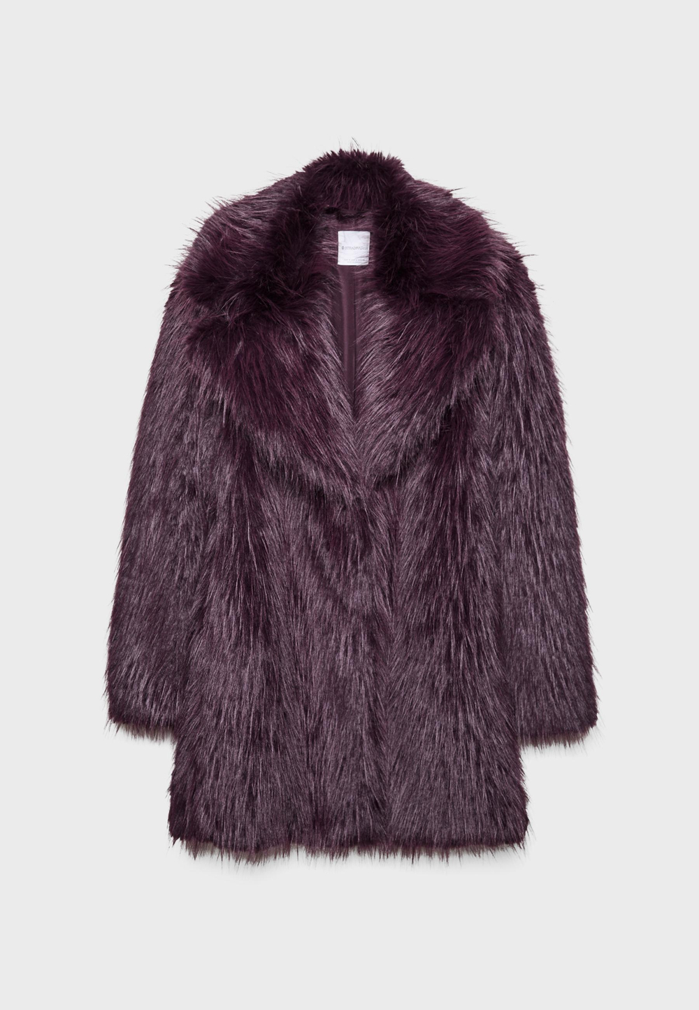 STRADIVARIUS Шуба из искусственного меха, фиолетовый
