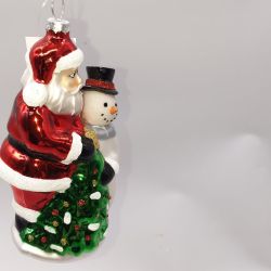 GAEM Украшение новогоднее "Дед Мороз и снеговик", L7 W6 H13 см