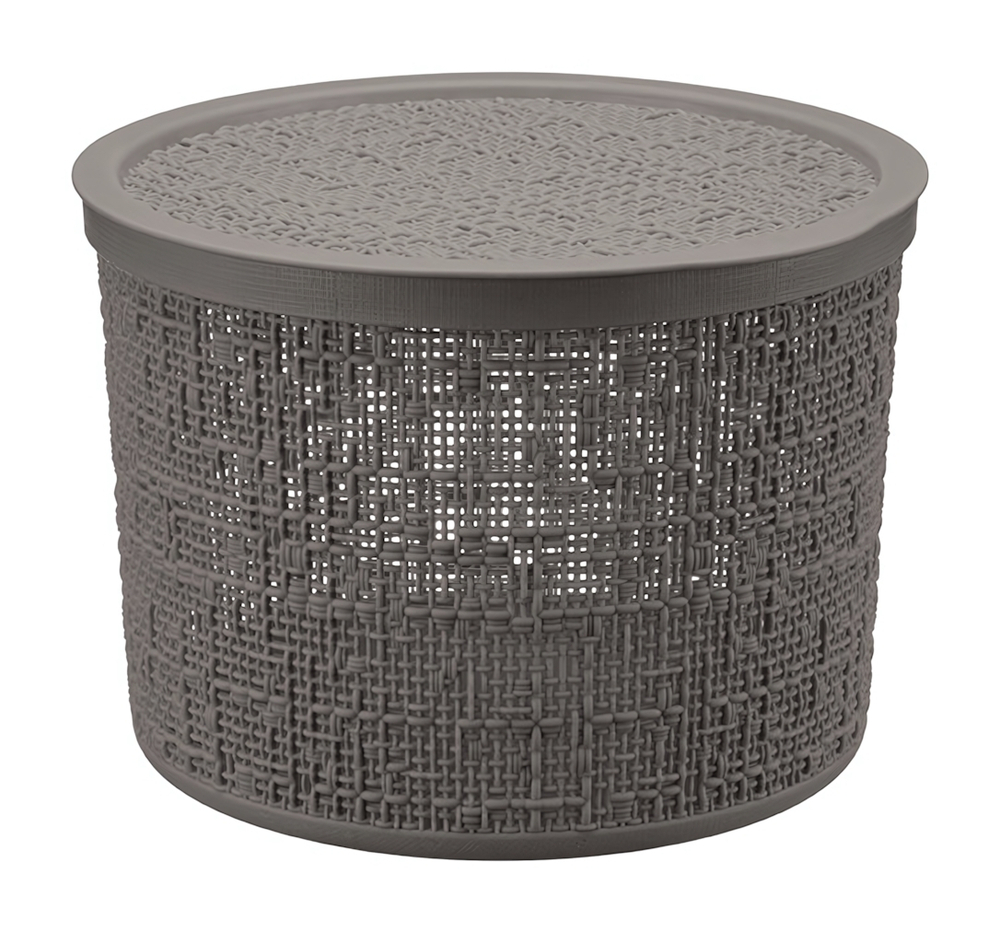 Коробка БЯЗЬ 4,5л с крышкой круглая D=22см М 2329