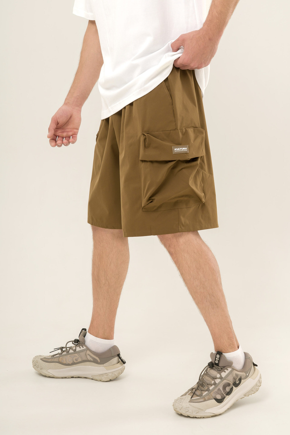 Шорты KUL'TURA "Nylon Cargo" Коричневый