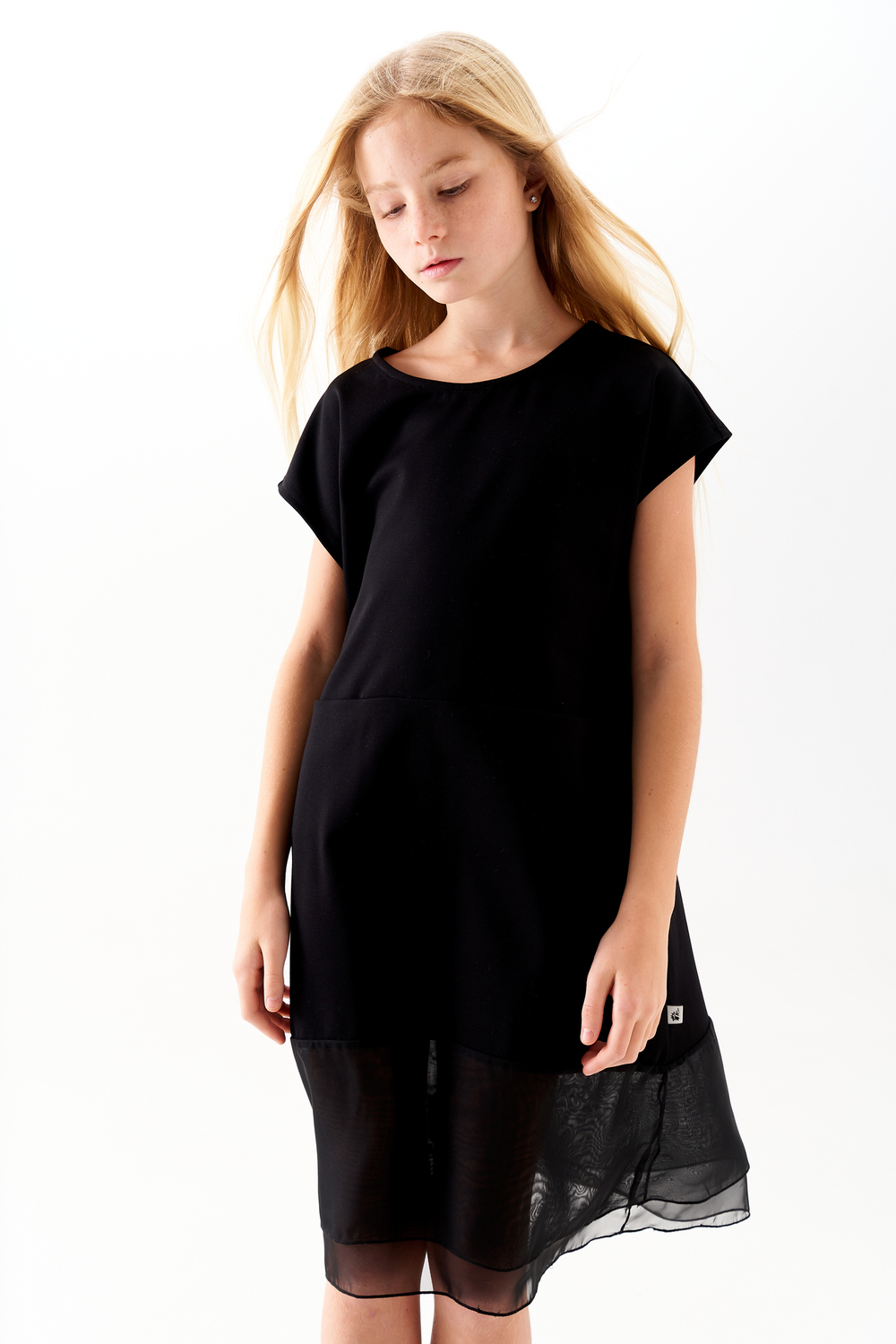 Платье с сеткой BLACK