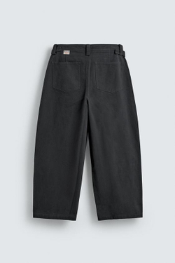 ZARA БРЮКИ RELAXED FIT С ИЗМЕНЕННОЙ ЛИНИЕЙ ШВА, АНТРАЦИТОВО-СЕРЫЙ