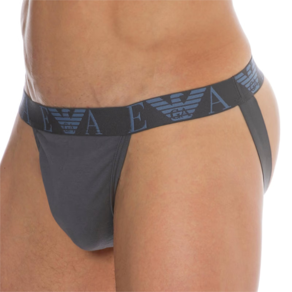 Набор мужских трусов джоков 2в1 (черный, темно-серый ) Emporio 111932_4F715 40821