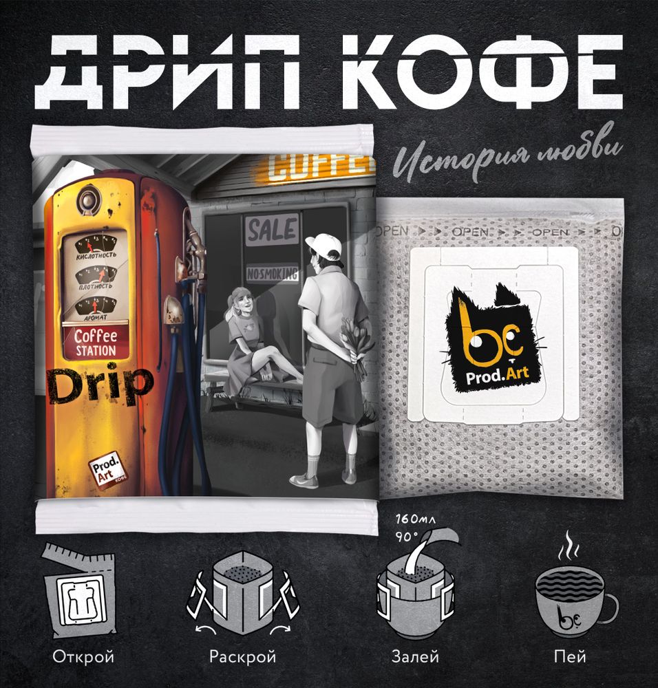 Истории любви, РАНДЕВУ, кофе молотый в дрип пакете, 11,5 г., TM Prod.Art