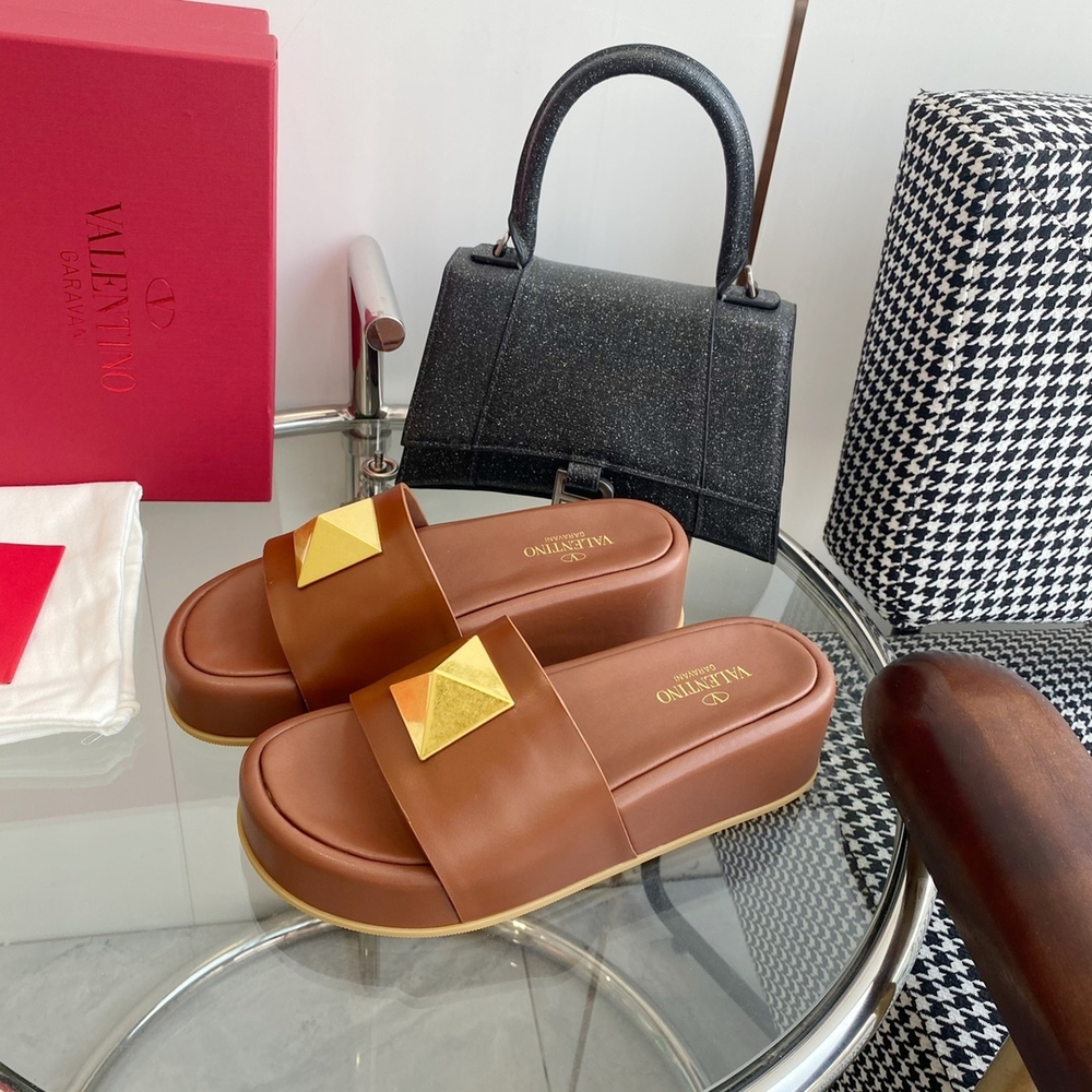 Valentino Roman Stud Slide Sandal