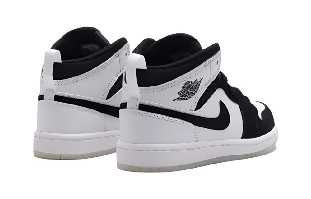 BP toddler Air Jordan 1 Mid "Diamond" SE retro basketball shoes black and white