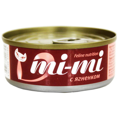Mi-mi для кошек и котят с ягненком 80г