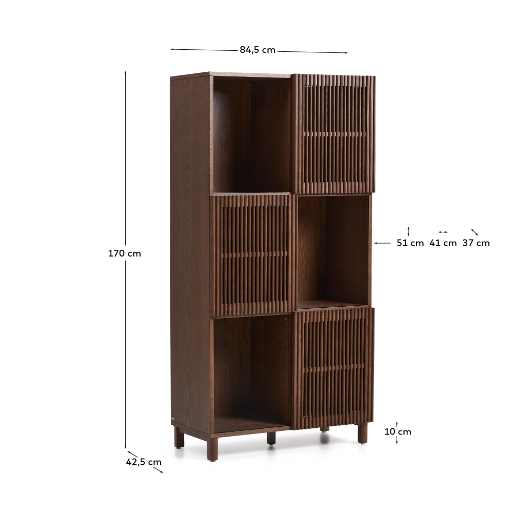 Стеллаж Beyla из ясеня с отделкой под орех