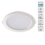358031 SPOT NT19 502 белый Встраиваемый светильник IP20 LED 4100К 20W 220V LUNA