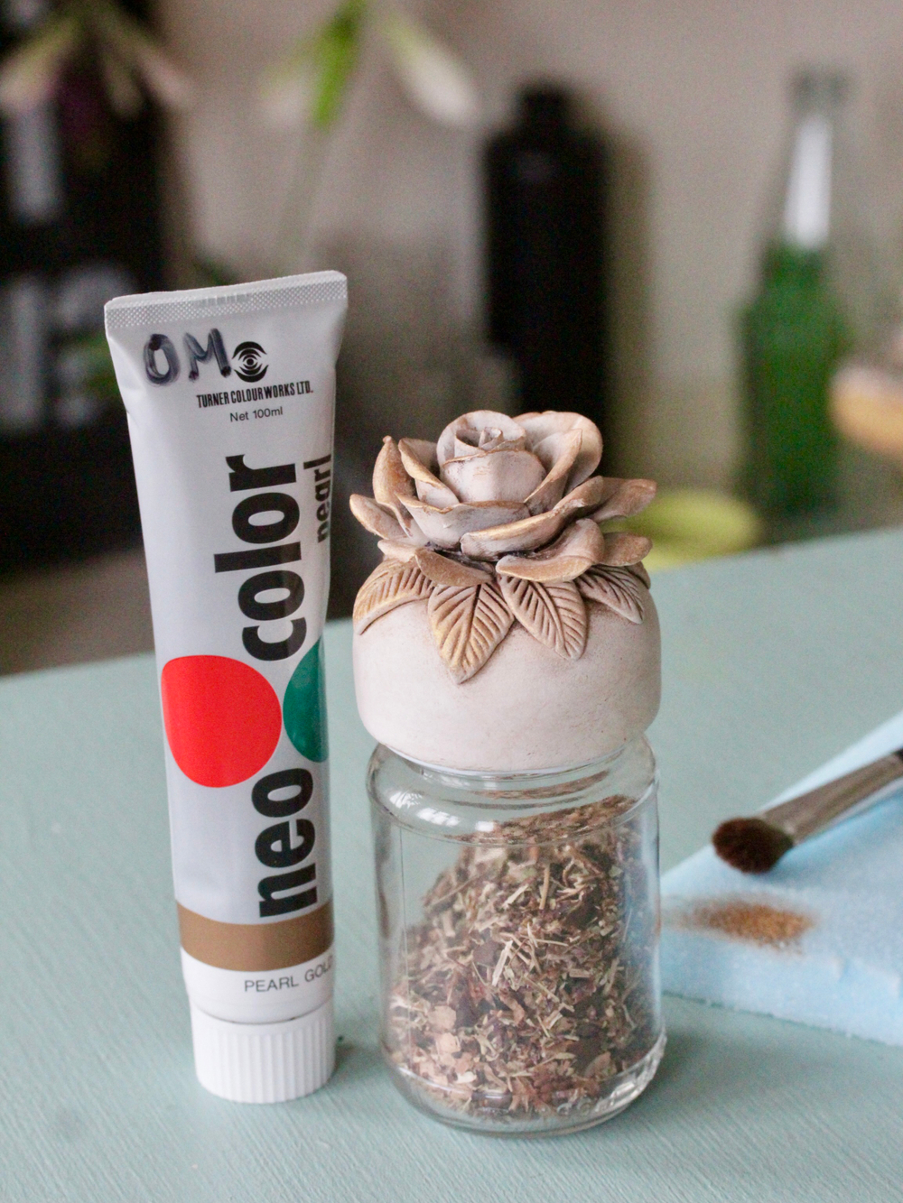 Золотая краска акриловая NEO Acryl color pual gold