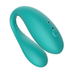 Мятный вибромассажер 8см для пар с управлением через приложение Amovibe Twin Tiffany