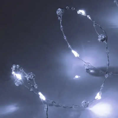 Гирлянда для дома НИТЬ «Льдинка» 10 м 100 ламп LED, 8 реж,IP-20, Белый