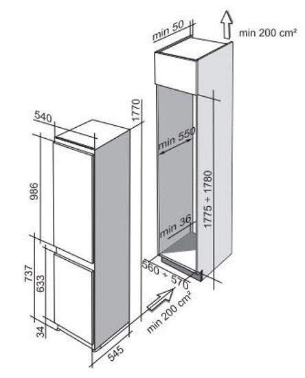 Встраиваемый холодильник FRANKE FCB 320/E ANFI A+