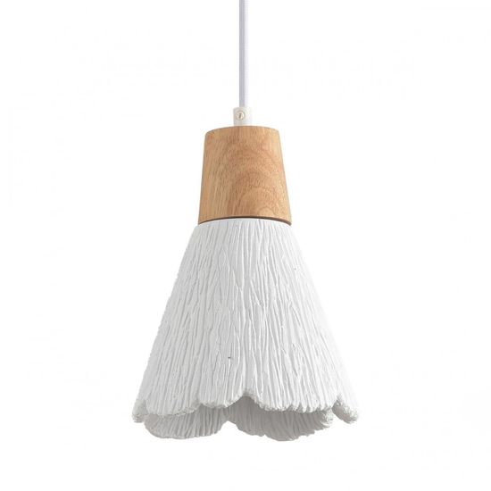 8352/1B SUSPENTIONI LN26 325 белый/бежевый, металл/дерево/цемент Подвес E27 60W 220V EOLIANA