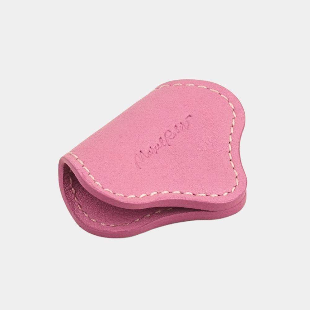 Держатель для проводов и наушников Chapeau из кожи теленка, розового цвета