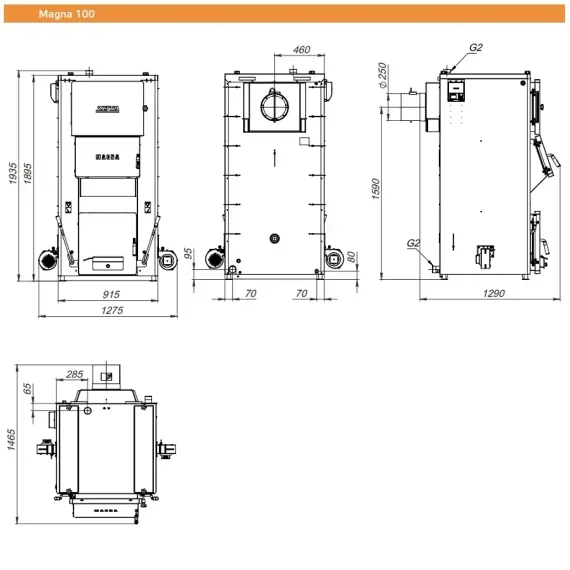 Котел твердотопливный ZOTA Магна 100 кВт 26498