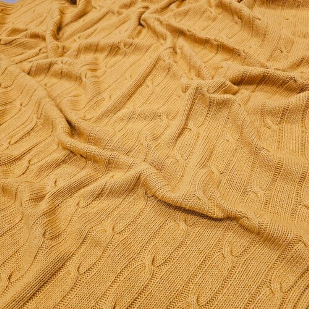 Плед CABLE Rene Real горчица 110x170 см