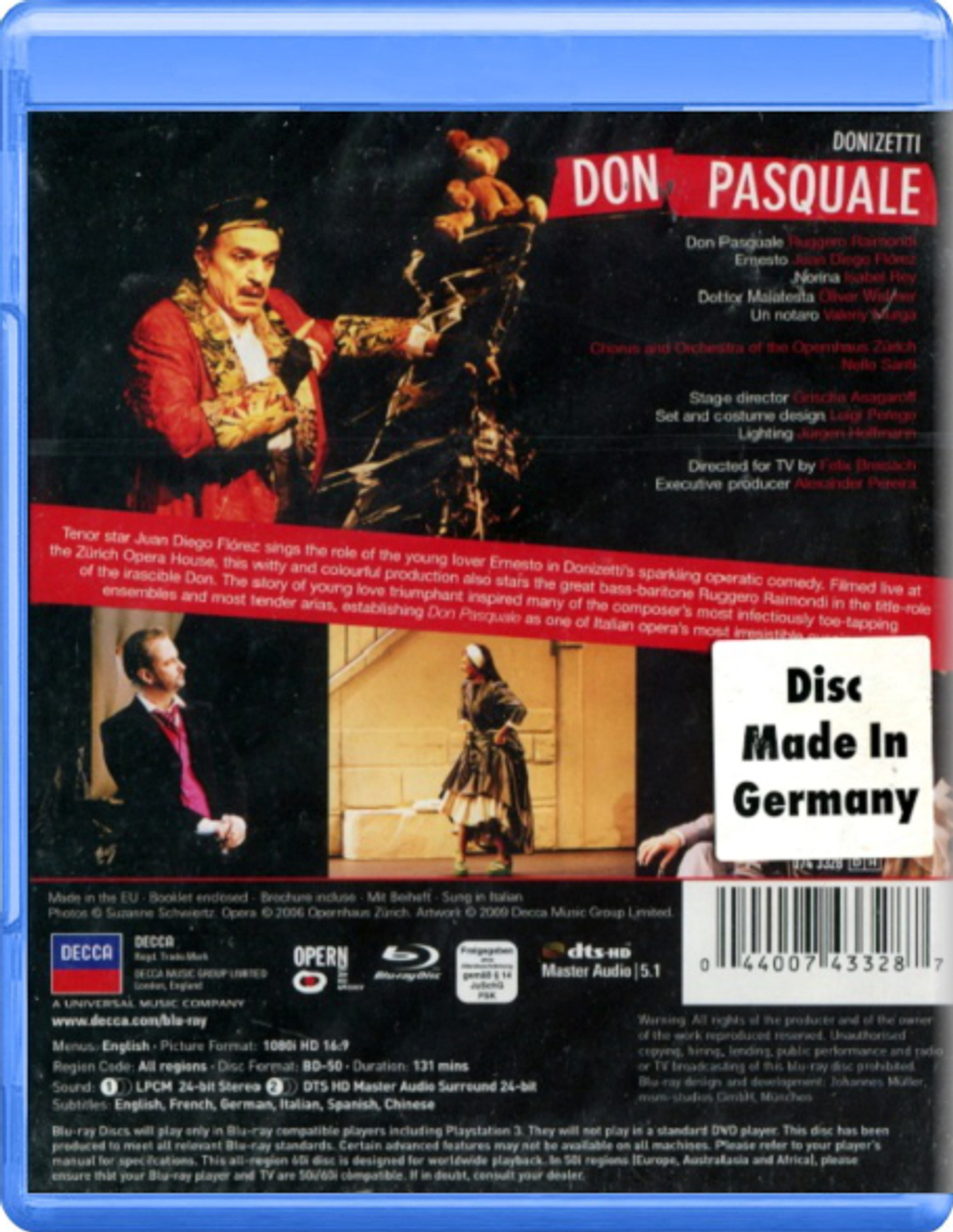 Nello Santi, Orchester der Oper Z?rich / Donizetti: Don Pasquale (Blu-ray)