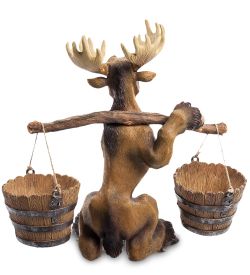 GG-4713-LF Фигура-кашпо «Палка, Лось и два ведра» (Sealmark)