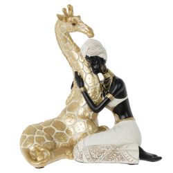 GAEM Фигурка декоративная "Африканка с жирафом", L22,5 W12 H25 см