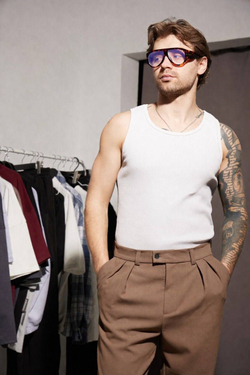 Майка-борцовка белая