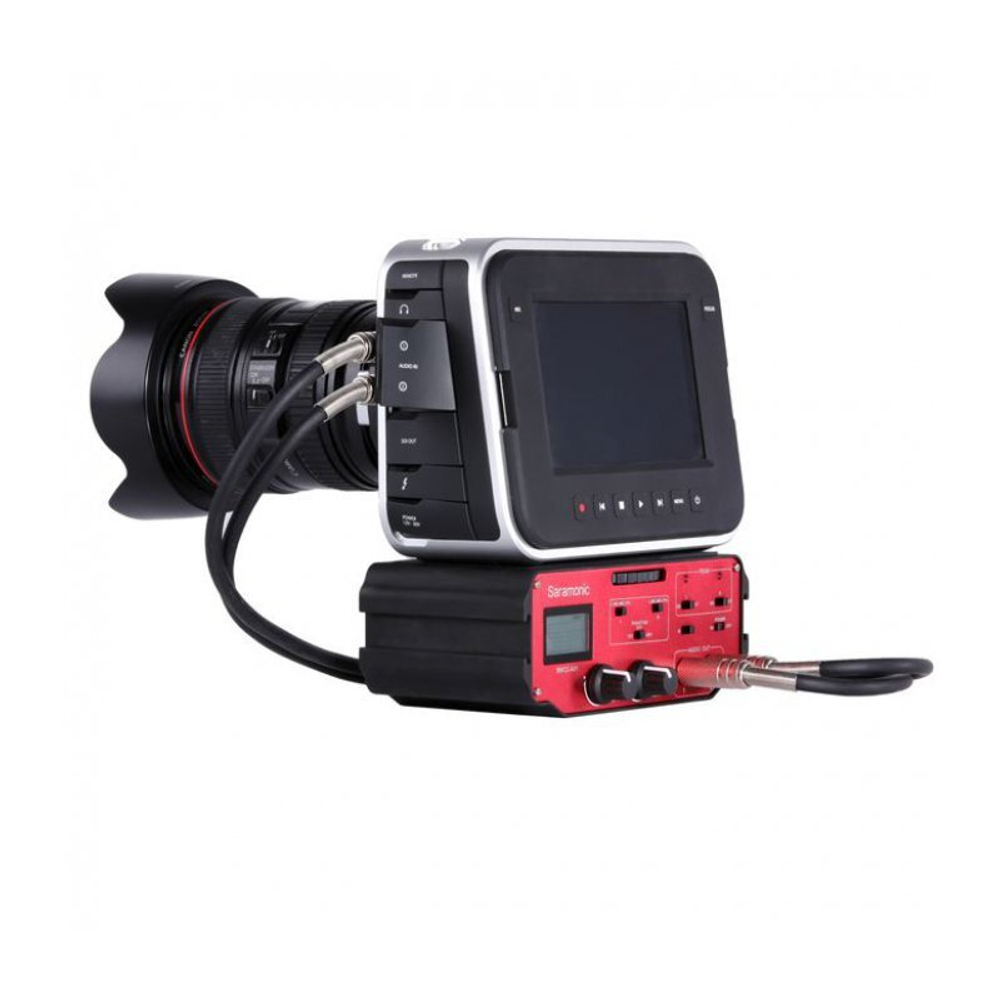 Накамерный микшер Saramonic BMCC-A01 для камер Blackmagic (2 моно-входа XLR, 2 моно-выхода TRS)