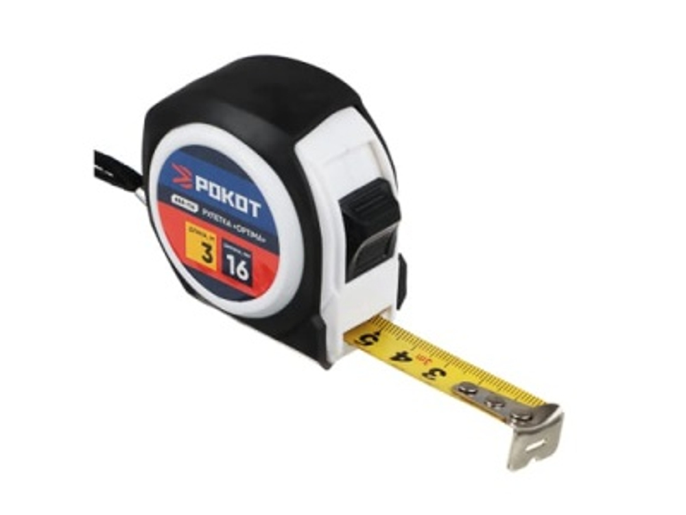 Рулетка 3м*16мм РОКОТ OPTIMA