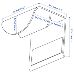 IKEA DRAGSMARK  (ИКЕА ДРАГСМАРК)  -  Обжимная ручка, белая, 40 мм