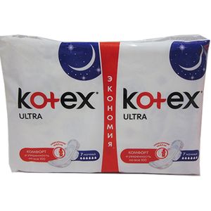 Прокладки Kotex Ultra Night ночные поверхность сеточка, 14 шт