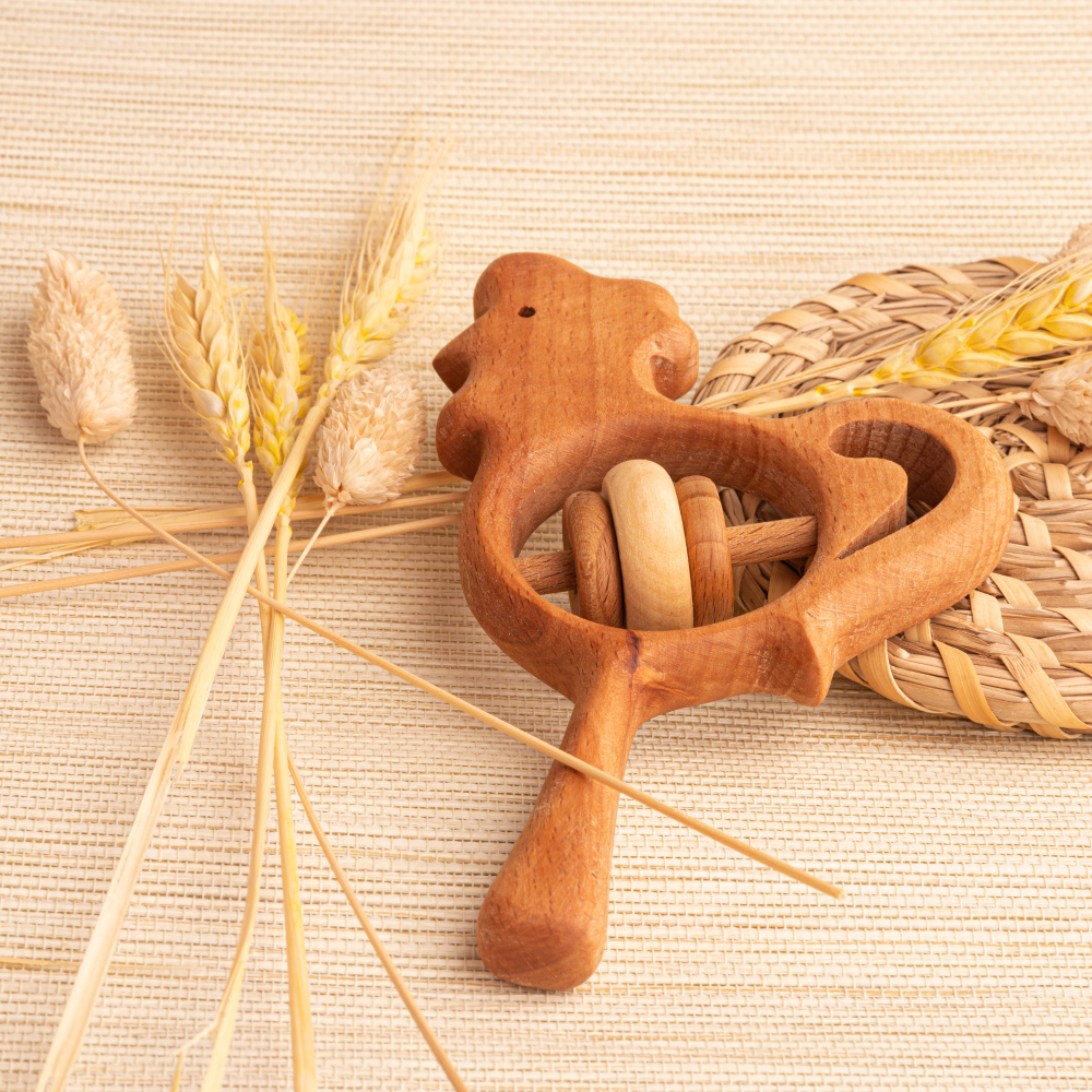 Деревянная погремушка Петушок Леснушки