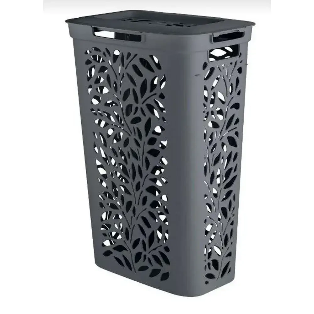 Корзина для белья Leaves 40л 440х635мм (серый)