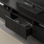 Тумба под ТВ - IKEA BESTÅ/BESTA LACK, 195x42x300см, черный, БЕСТО ЛАКК ИКЕА