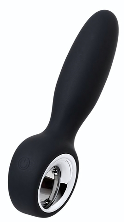 Черный анальный стимулятор Sagitta - 15 см. (Цвет: черный с серебристым)