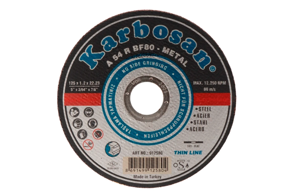 Диск отрезной по металлу Karbosan 125х1,2х22 мм
