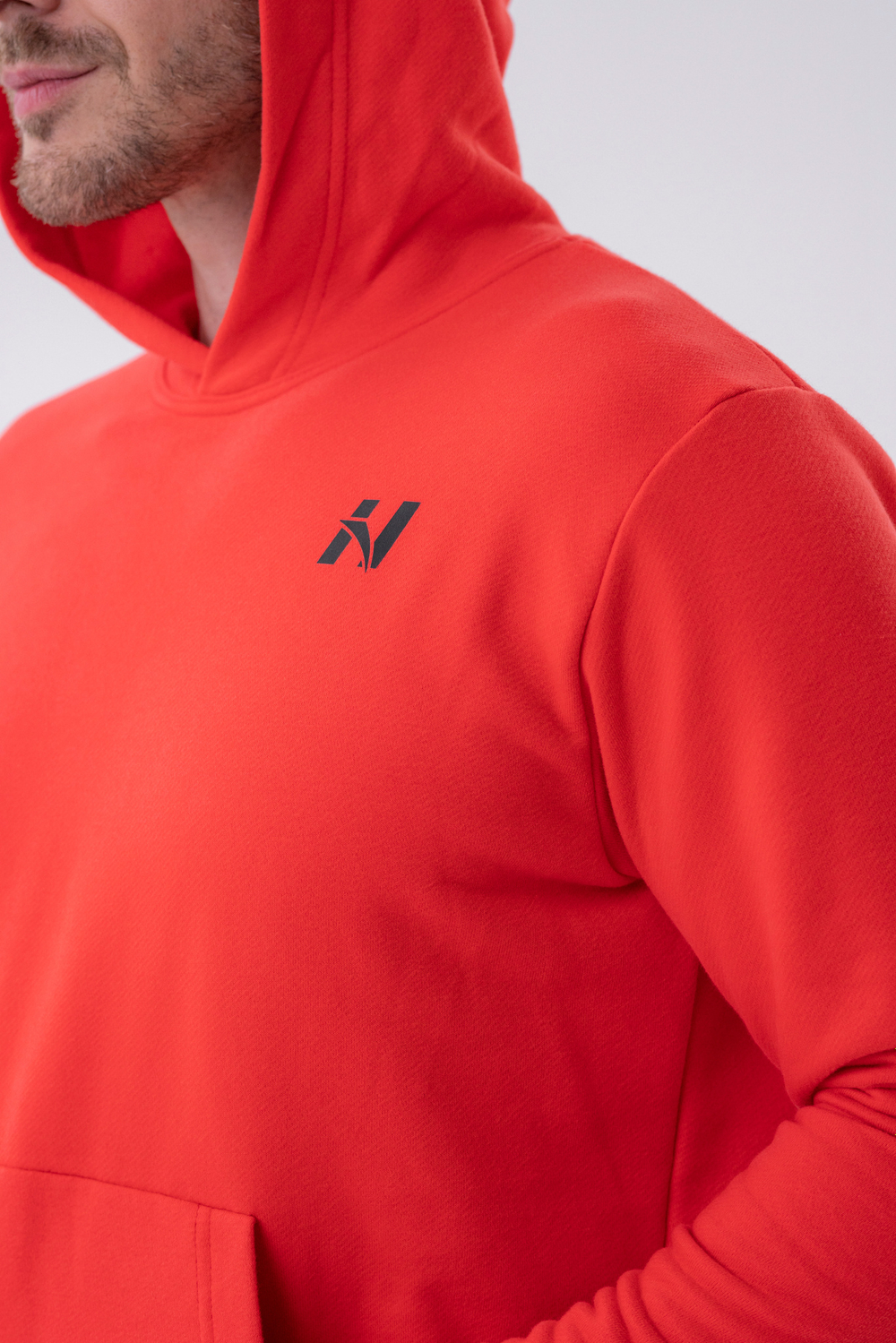 Мужская толстовка Nebbia Pull-over Hoodie with a Pouch Pocket 331 Red