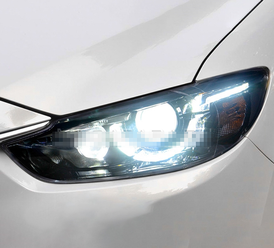 Передние фары Мазда 6 2013-2015 V8 type [Комплект Л+П; LED ходовые огни; электрокорректор; биксеноновая линза]