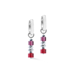 Серьги Coeur de Lion Red-Silver 3044/21-0317