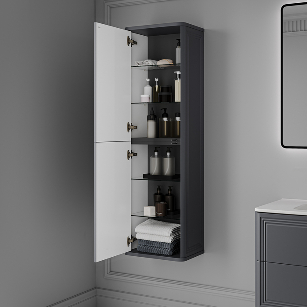 Пенал подвесной IDDIS Oxford Neo, 40 см, темно-серый, OXN40D0i97