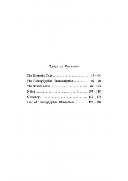 The tale of the two brothers, a fairy tale of ancient Egypt; the D'orbiney Papyrus in Hieratic Characters in the British Museum; the Hieratic Text, the Hieroglyphic Transcription | Charles Edward Moldenke