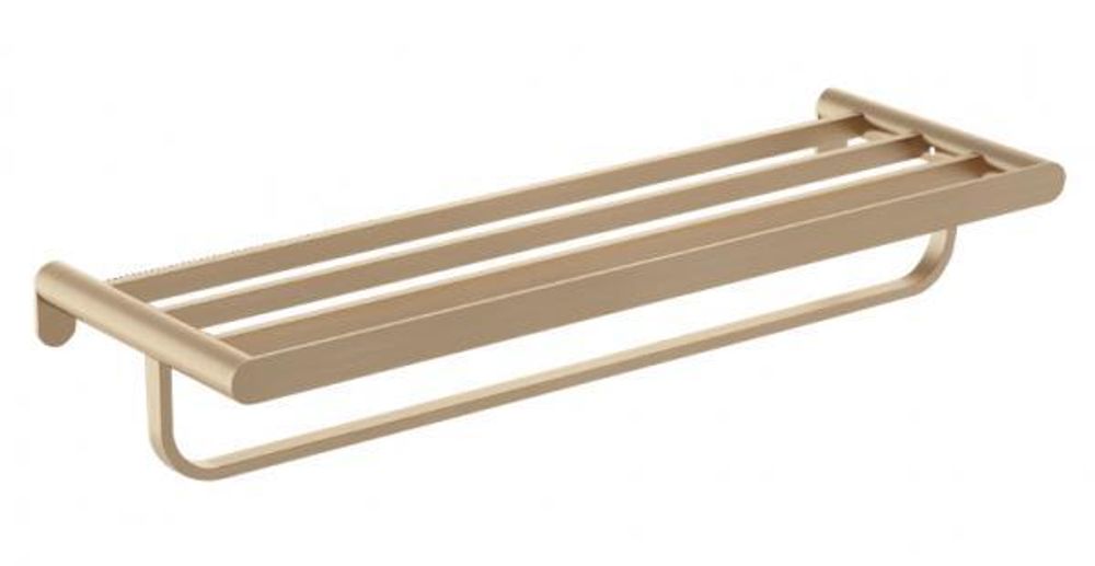 Полка для полотенец 600 мм нерж. сталь VERONA 16843.G золото