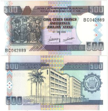 500 франков 2009 Бурунди
