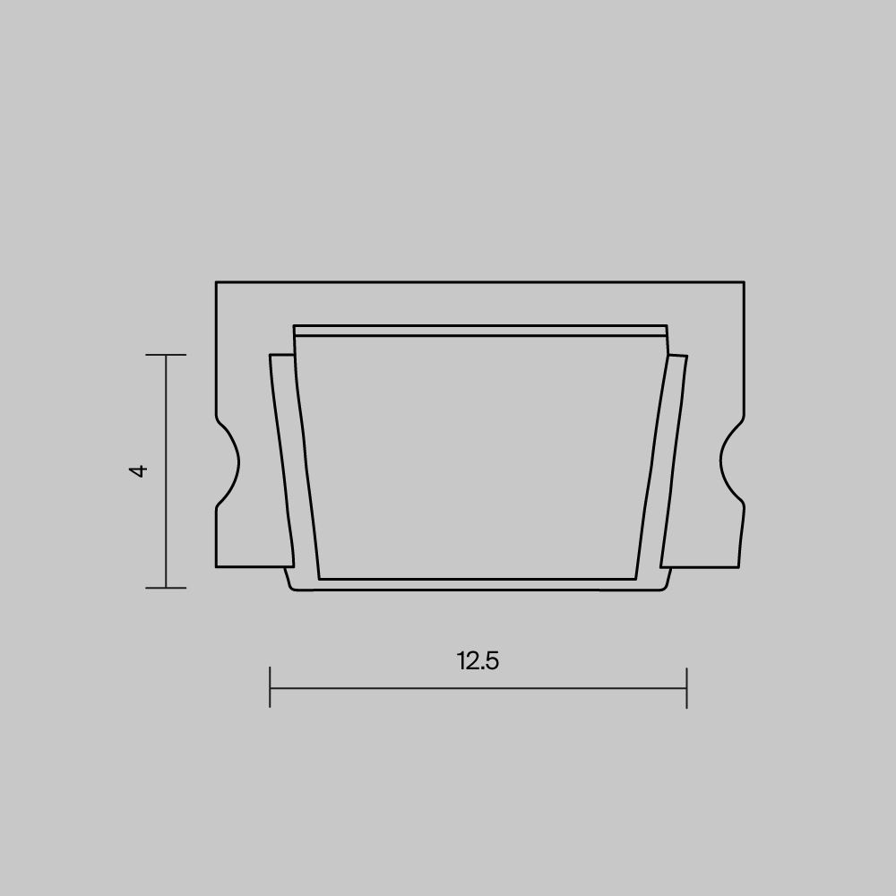 Рассеиватель для профиля 15×06 (Чёрный, 2 м), Maytoni ALM-001-B-DF-2M 642021