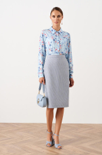 22998 Блузка женская (голубой принт)