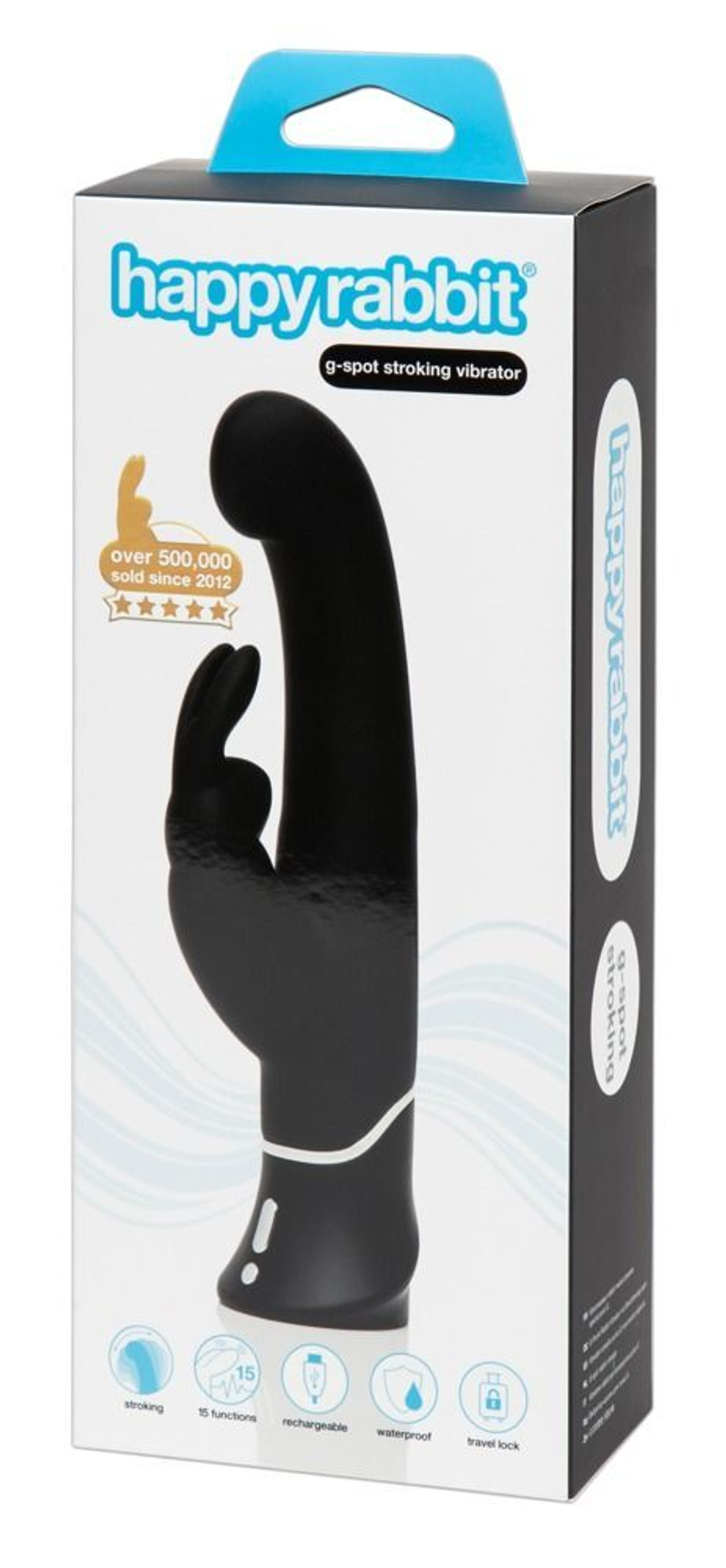 Черный вибратор-кролик G-Spot Stroking Vibrator - 24,2 см. (Цвет: черный)