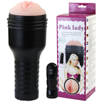 Мастурбатор-вагина с 4 уровнями вибрации и выносным пультом Pink Lady
