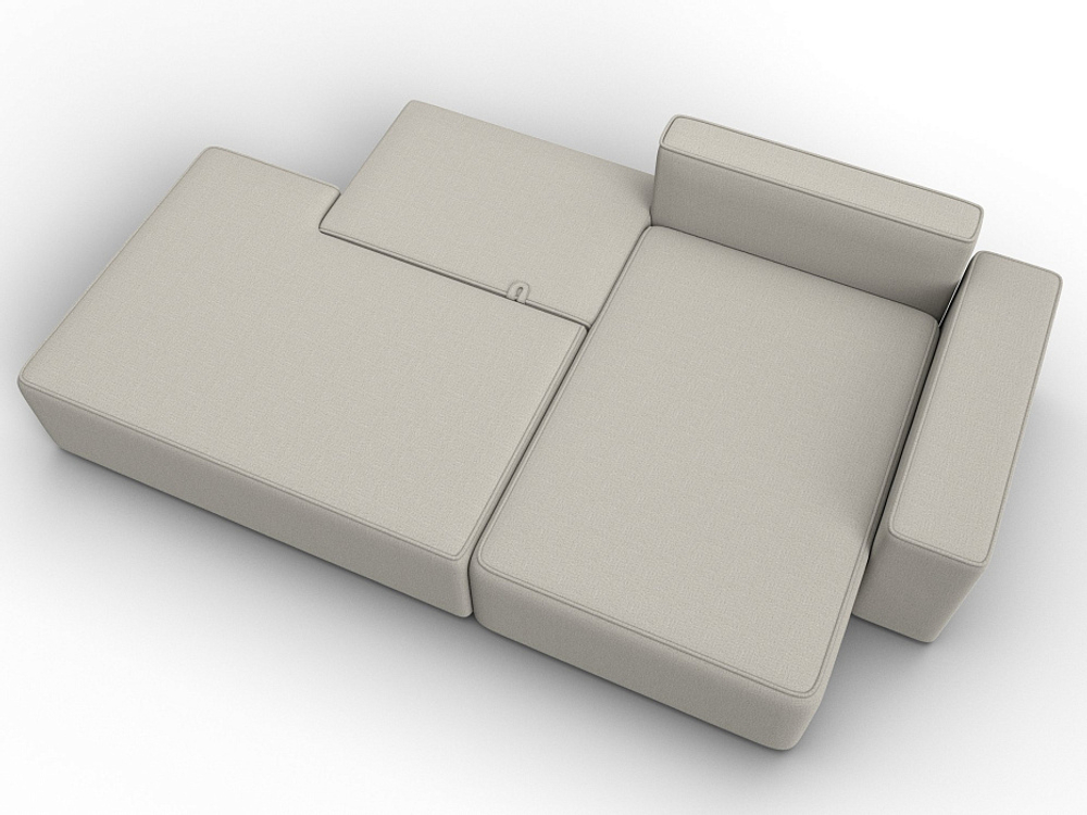 Диван угловой Лига-079 угол правый РОГОЖКА Амур 02 бежевый